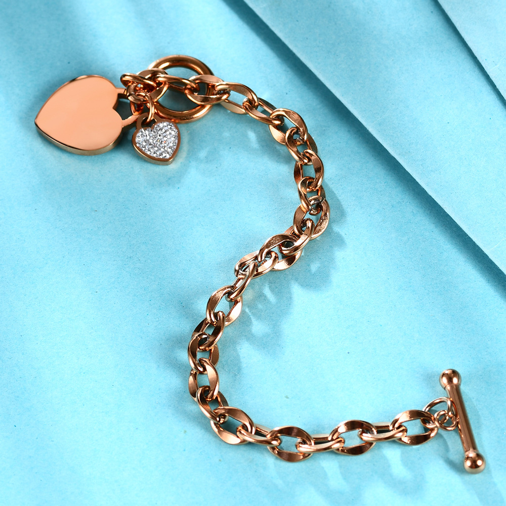Bracelets Classification Wholesale Vintage Style Heart Shape Titanium Steel Bracelets