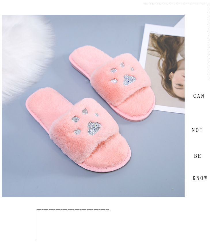 non-slip cute plush slippers  NSPE20089