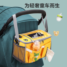 大容量多功能童車包USB推車掛包時尚外出母嬰媽咪包電動車掛物袋
