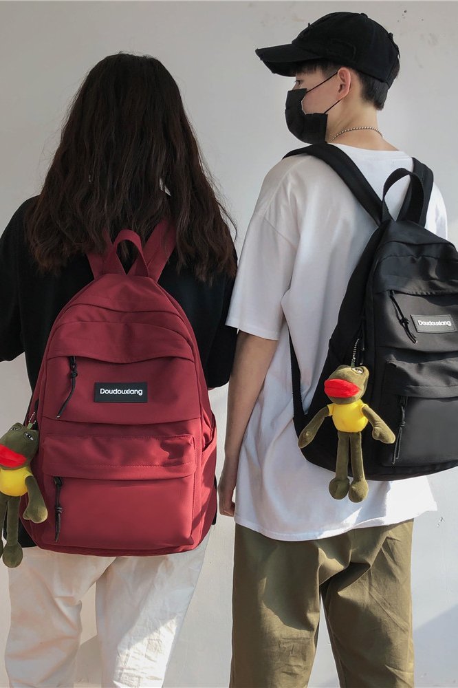 Schoolbag New Korean Fashion High School Harajuku Large Capacity Tooling Wind Student Wild Backpack  Wholesale Nihaojewelry display picture 17