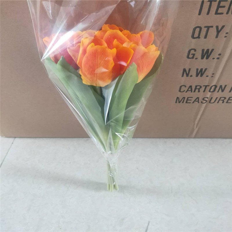 Customized Dongguan Trapezoidal Opp Flower Bag Opp Artificial Flower Packaging Bag Triangular Profit in Body Opp Card Head Bag