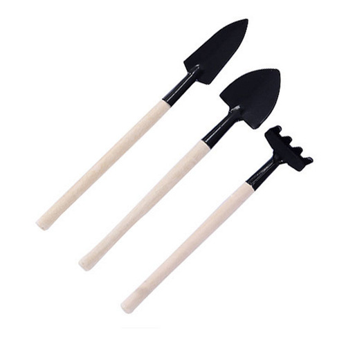 Potting small shovel flower gardening tool succulent planting tool set mini three-piece set household iron shovel