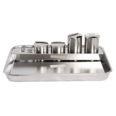 304不鏽鋼治療盤換藥消毒盤醫院器械盒輸液注射托盤紋繡托盤有孔