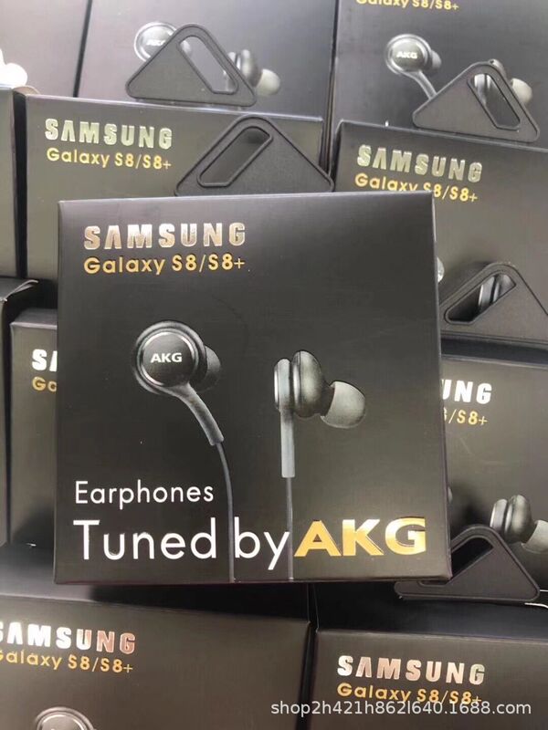 For Samsung AKG Headset S8 Headset s10 s8 + S9 Mobile Phone Wire-controlled In-ear Subwoofer Headset with Wheat
