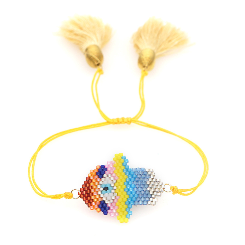 Hand-woven Colorful Palm Eyes Bracelet display picture 5
