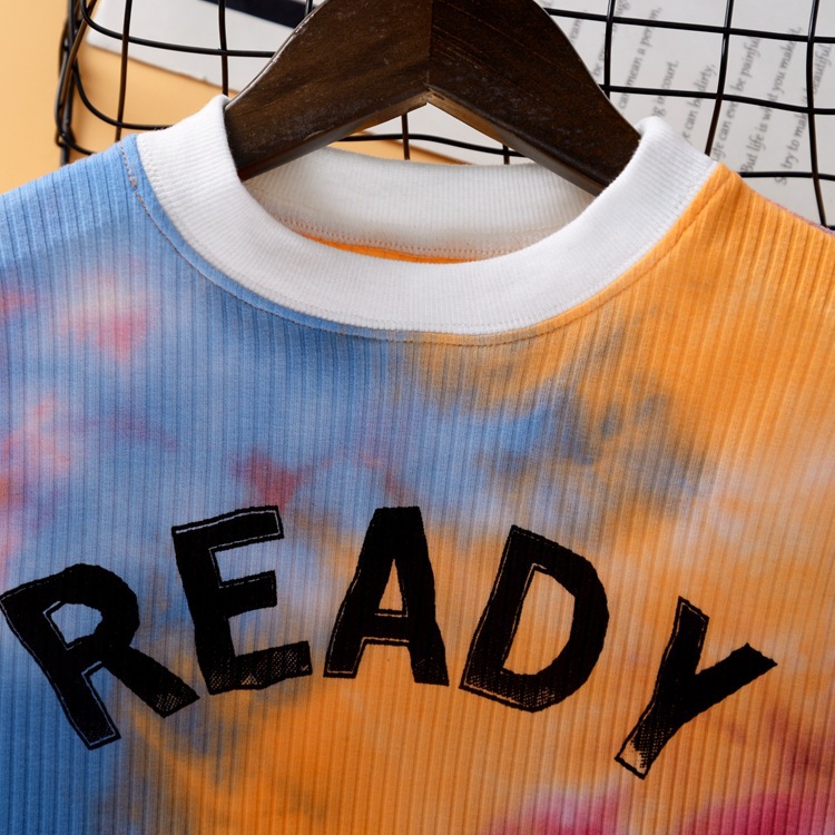 New Children's Clothing Sweater Baby Kids Round Neck Long-sleeved Tie-dye Sweater display picture 4