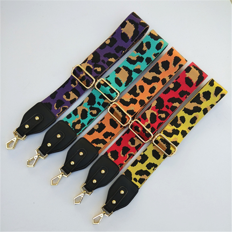 New Leopard Print Shoulder Wide Adjustable One-shoulder Messenger Bag Strap display picture 2