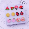 Cute fruit earrings, jewelry, accessory, plastic resin, ceramics, wholesale