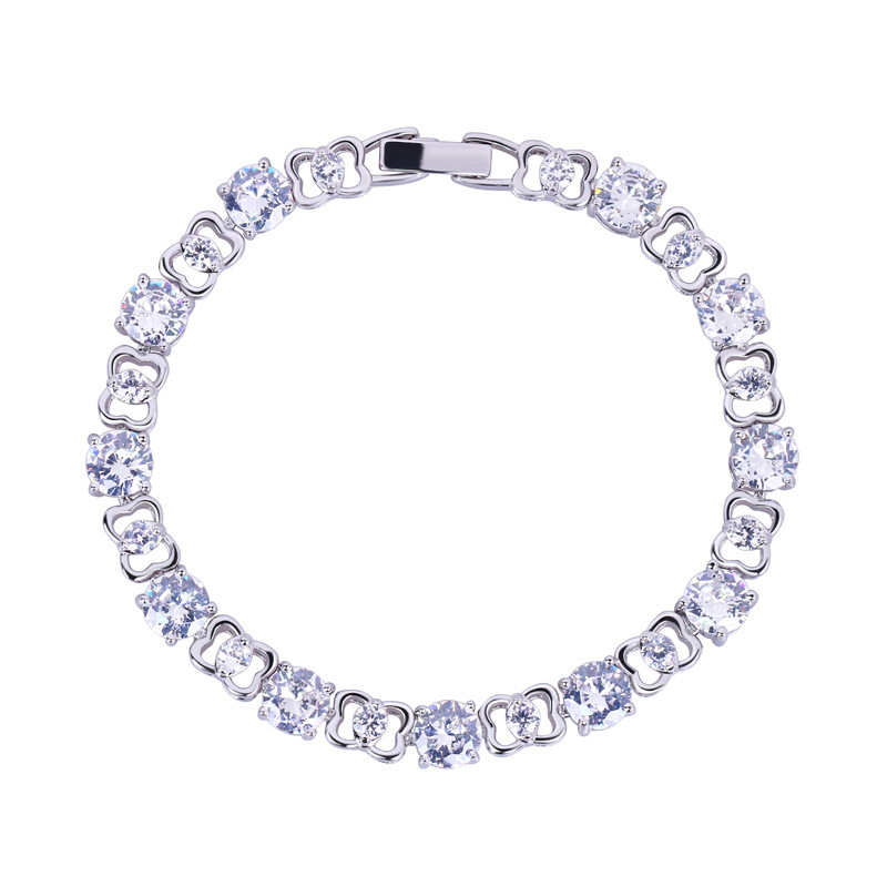 Simple Copper Zircon Bow Bracelet European and American New Fashion Trendy Cross-border Accessories Women's Creative Bracelet Simple Copper Zircon Bow Bracelet European and American New Fashion Trendy Cross-border Accessories Women's Creative Bracelet