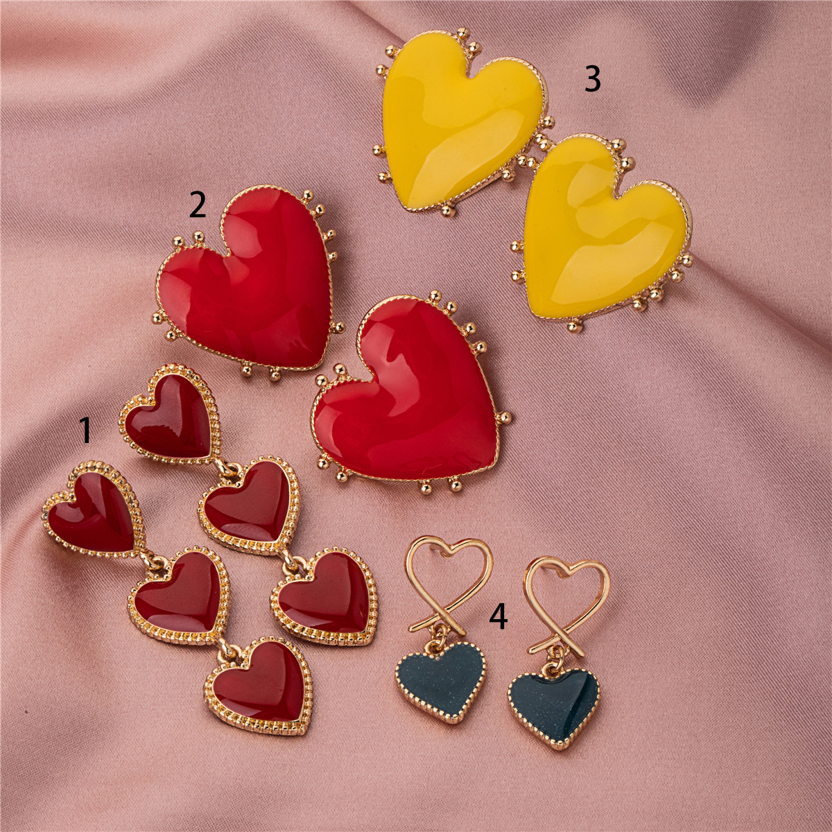 Autumn Heart-shaped Long Tassel Vote Earrings display picture 6