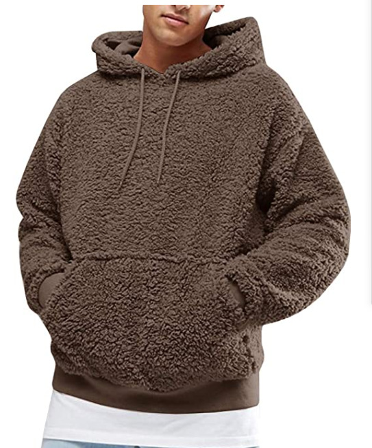 Men's Clothing autumn and winter plush men's hooded sweatshirt_voghion.com
