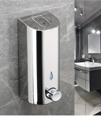 批发酒店浴室卫生间皂液机  挂壁按压洗手液机 700ml不锈钢皂液器