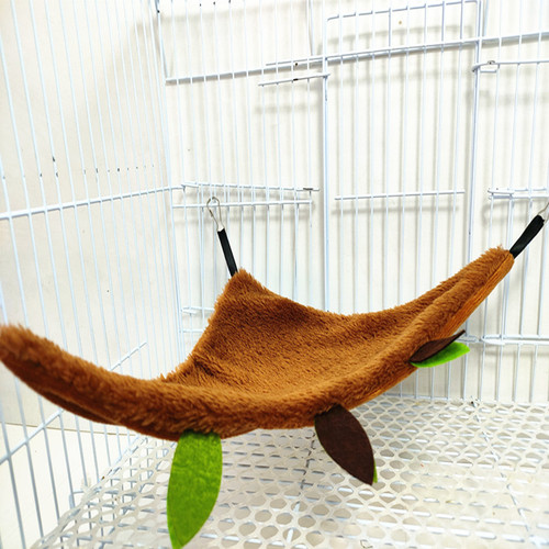 Small pet plush toy hamster leaf hammock ropeway drill tube swing five-piece set flower branch squirrel warm cotton hanging nest
