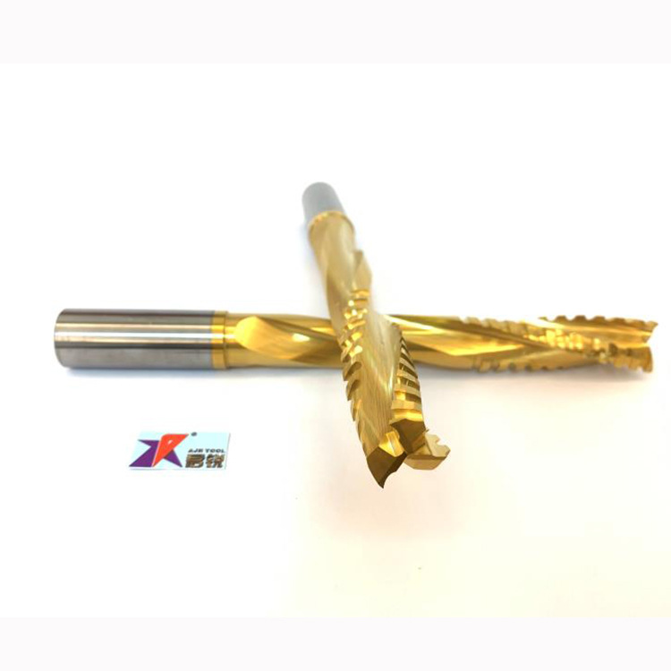 AJR供应非标金黄色涂层木工专用避空三刃粗齿粗皮铣刀 非标能做