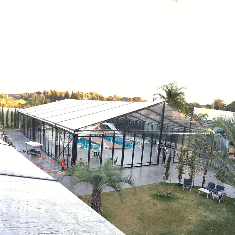 20米人字顶欧式婚礼帐篷 全透明铝合金篷房厂家直销