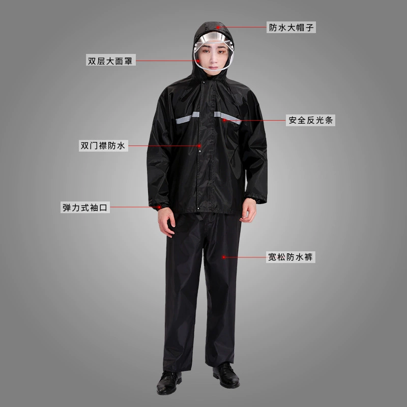 Raincoat for hiking, split trousers for adults, retroreflective set, custom-made