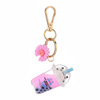 Cute oil dispenser, milk tea from pearl, cup, keychain with chrysanthemum flowers with accessories, doll, pendant, cat, wholesale