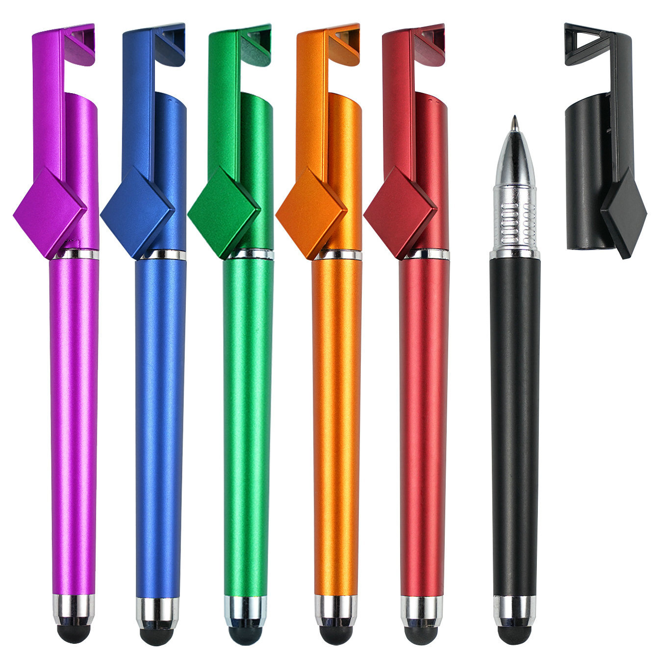 Solide Couleur Mobile Téléphone Titulaire Gel Stylo Signature Stylo display picture 1