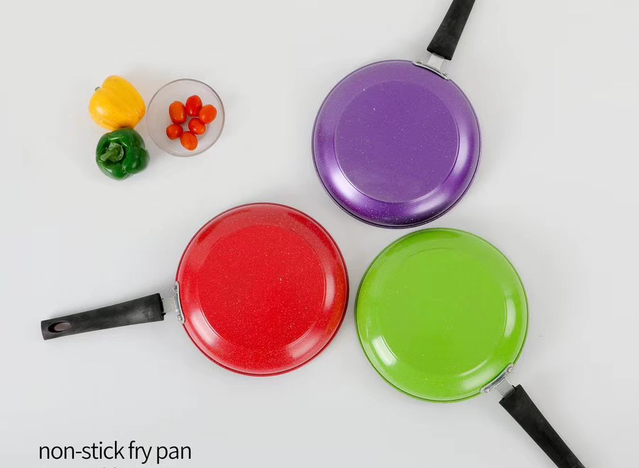 厂家直销量大从优的麦饭石炫彩不粘迷你煎锅、煎蛋锅、炒锅不粘锅