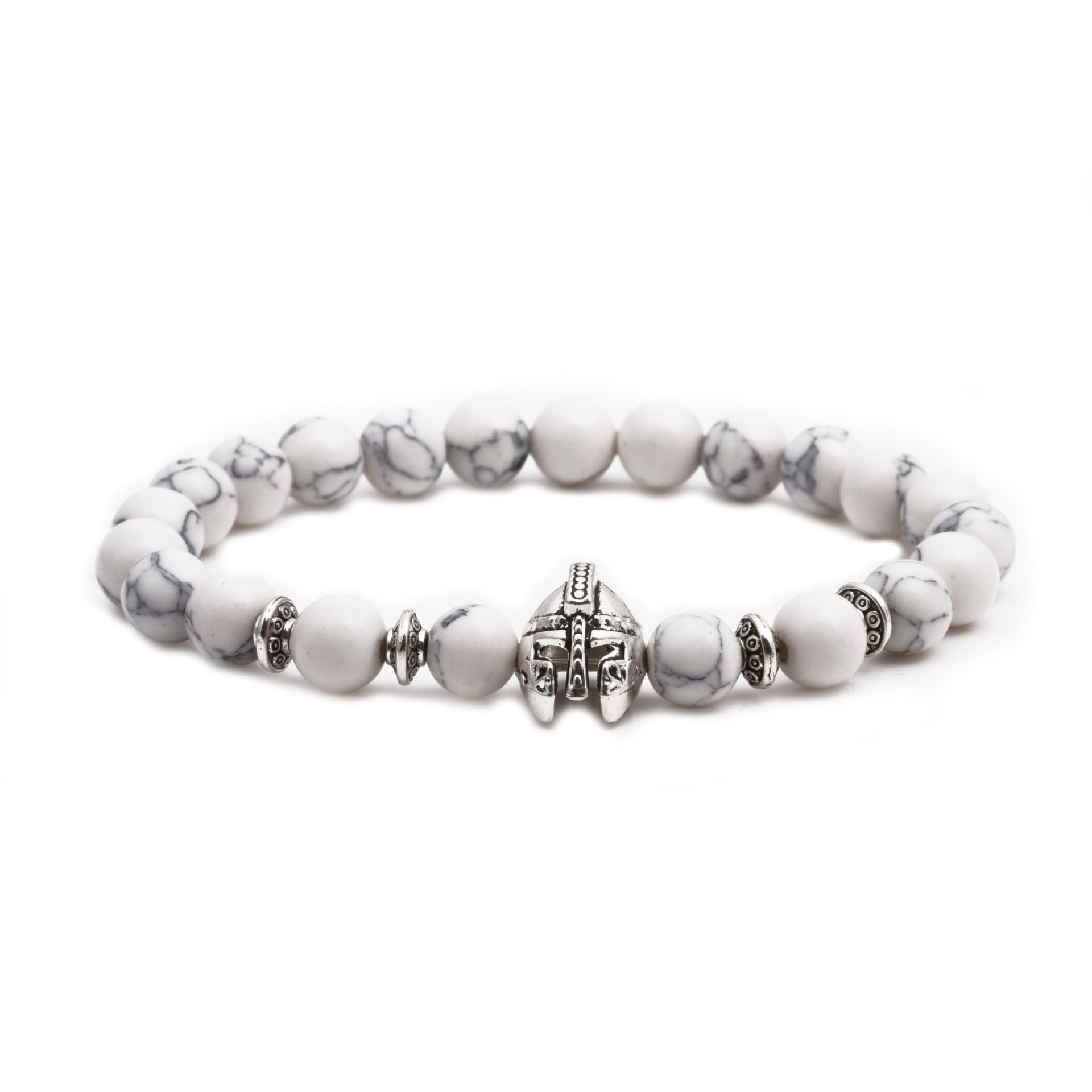 Grenz Überschreiten Der E-commerce-schmuck Weiß-türkis-eule-buddha-kopf-bogen Rohr Anzug Armband Löwenkopf-geister Kopf-perlen Armband display picture 7