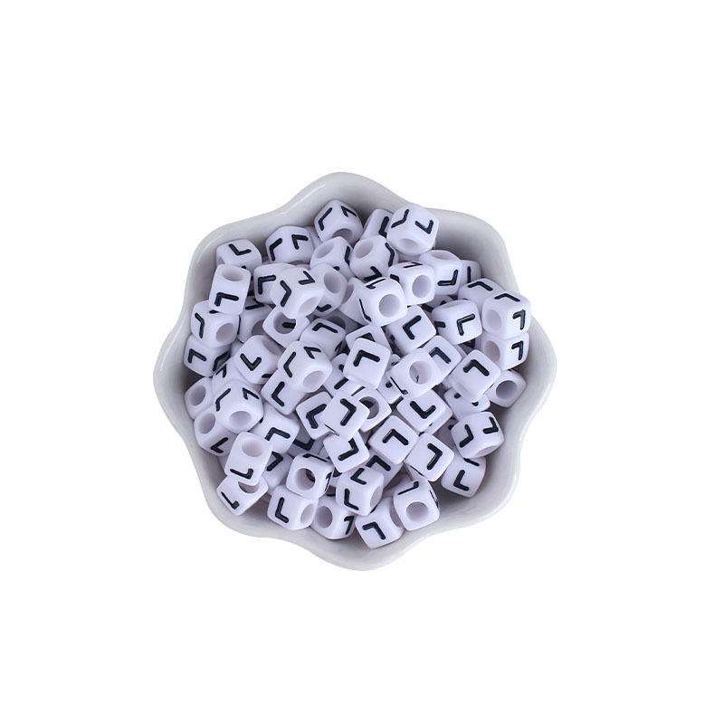 7mm plástico 26 inglés letras DIY creativo bebé nombre personalizado chupete cadena pulsera Accesorios