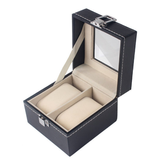 Factory Direct 2 leather watch box support small wholesale watch box mixed batch spot window watch box