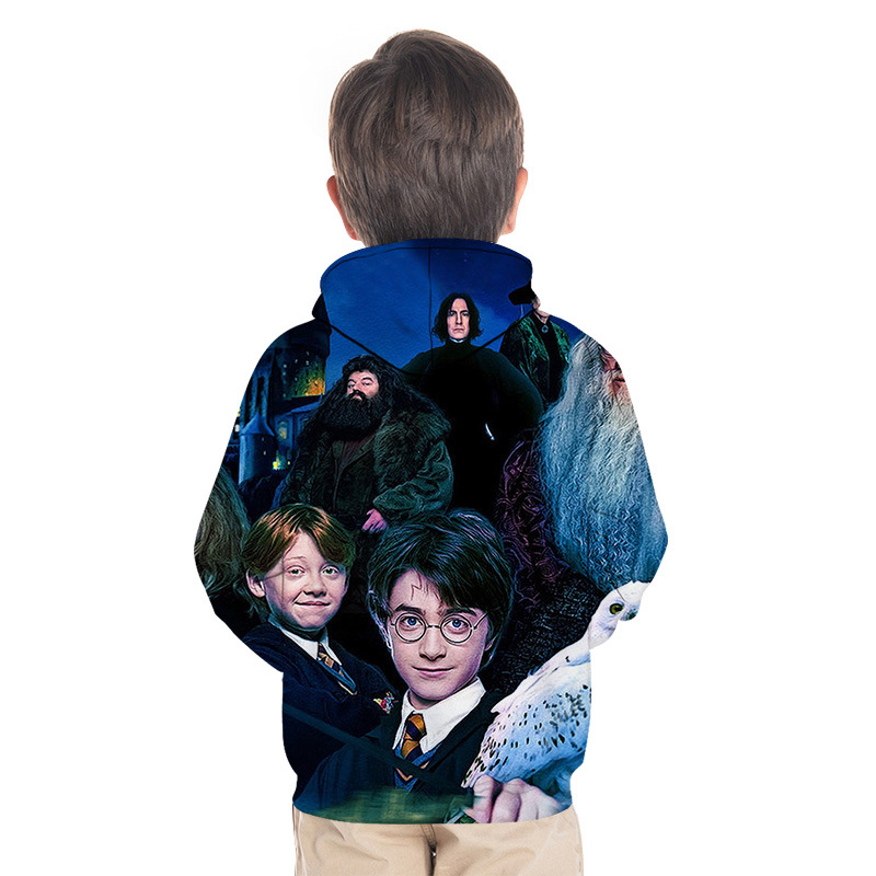 Sweat à capuche imprimé 3D Harry Potter pour enfant garçon