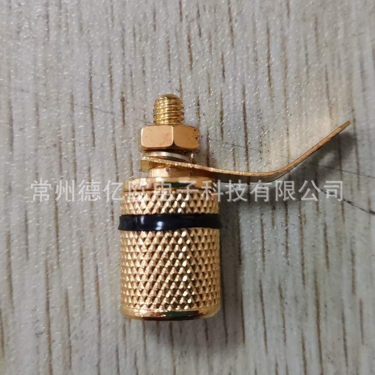 接线柱中号  香蕉插头锌合金 音响 喇叭 金属垫片镀金焊线柱