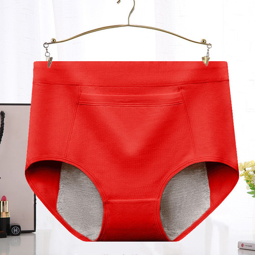 200 pounds large size cotton underwear for fat mm women during menstrual period and menstrual period anti-side leakage mid-high waist aunt hygienic pants