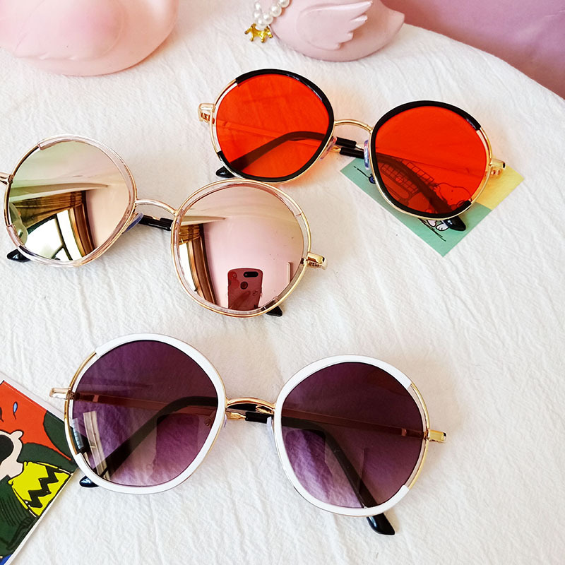 Childrens sunglasses new fashion baby sunglasses round UV protection glasses wholesale nihaojewelrypicture4