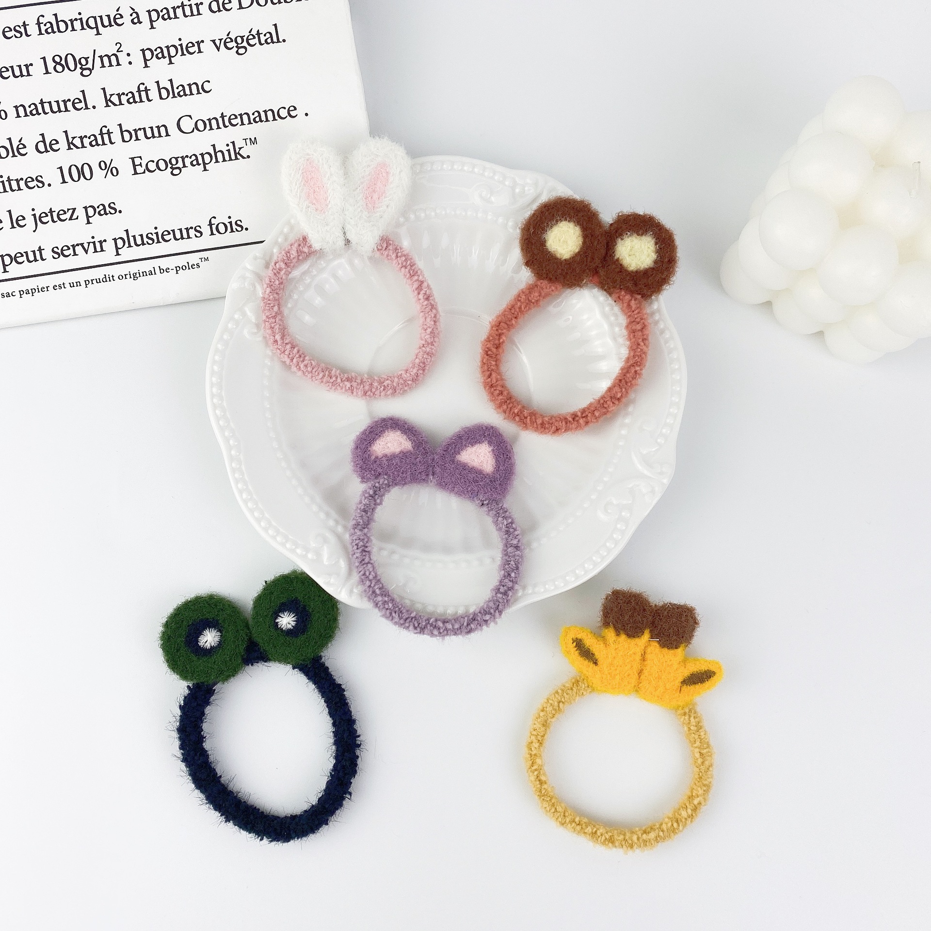 New  Plush Rabbit Ears Hair Rope display picture 1