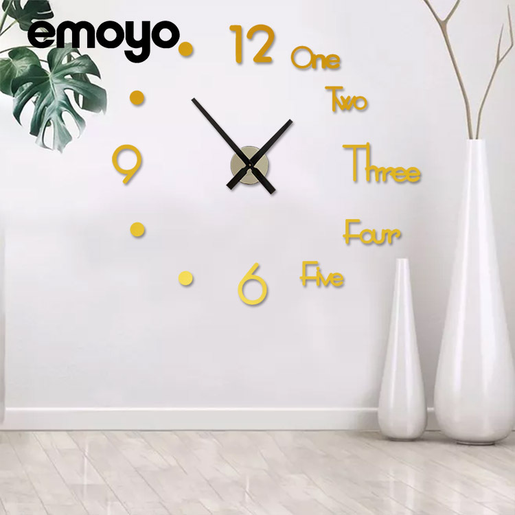 Moderno simple moda mudo creativo Reloj de pared salón decorativo espejo hogar acrílico cuarzo DIY reloj