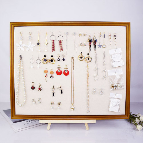 Retro wooden necklace display board wall hang xuemei hair ornament jewelry frame earring earrings storage stall display stand