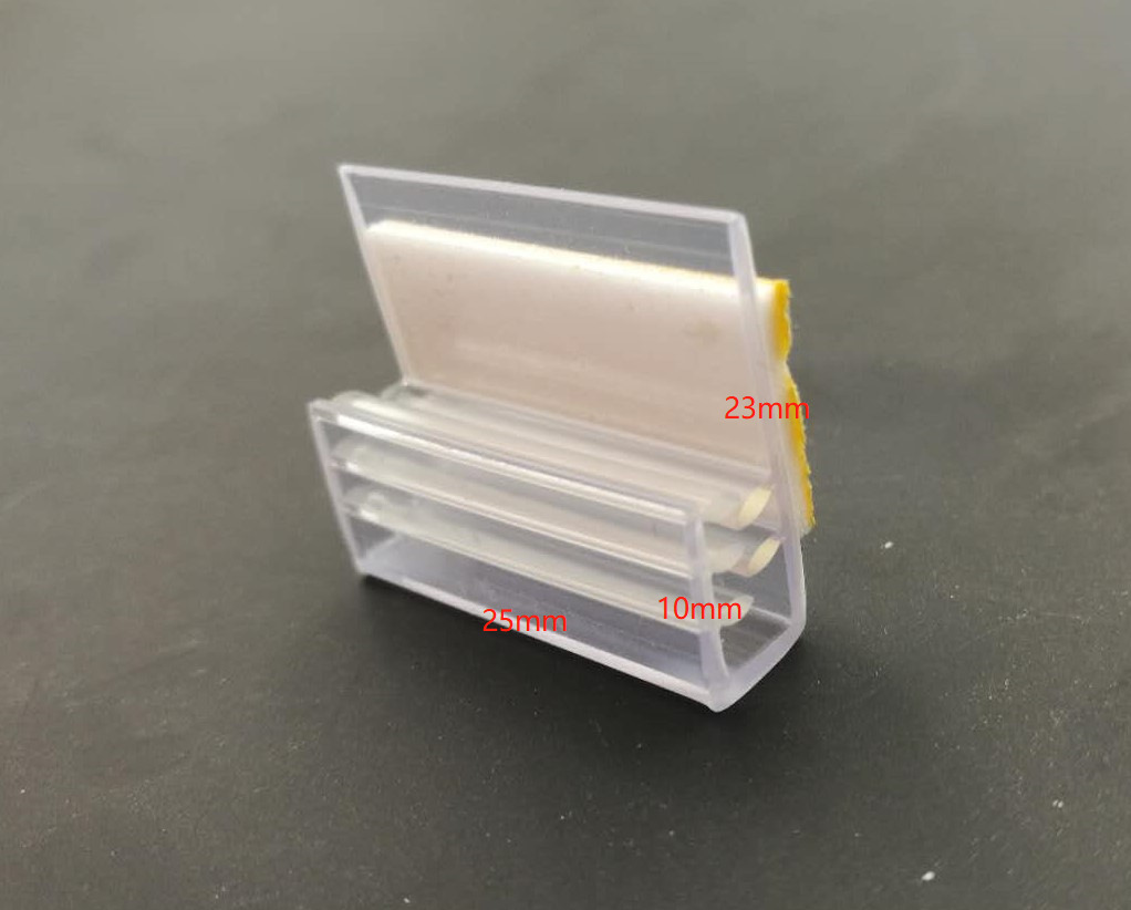 软硬共挤POP通道夹子超市货架商品价格标签带齿夹条软齿夹定作