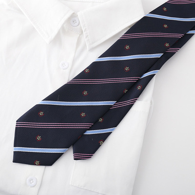 jk領花dk制服領帶藏青男拉鏈免打配女款蝴蝶結套裝襯衫裝飾配飾