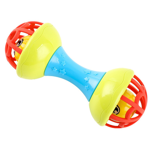 Soft gum rattle stick, hand-caught rolling ball, baby educational fitness ball, dumbbell ball, learning crawling intelligence 0-1 toy