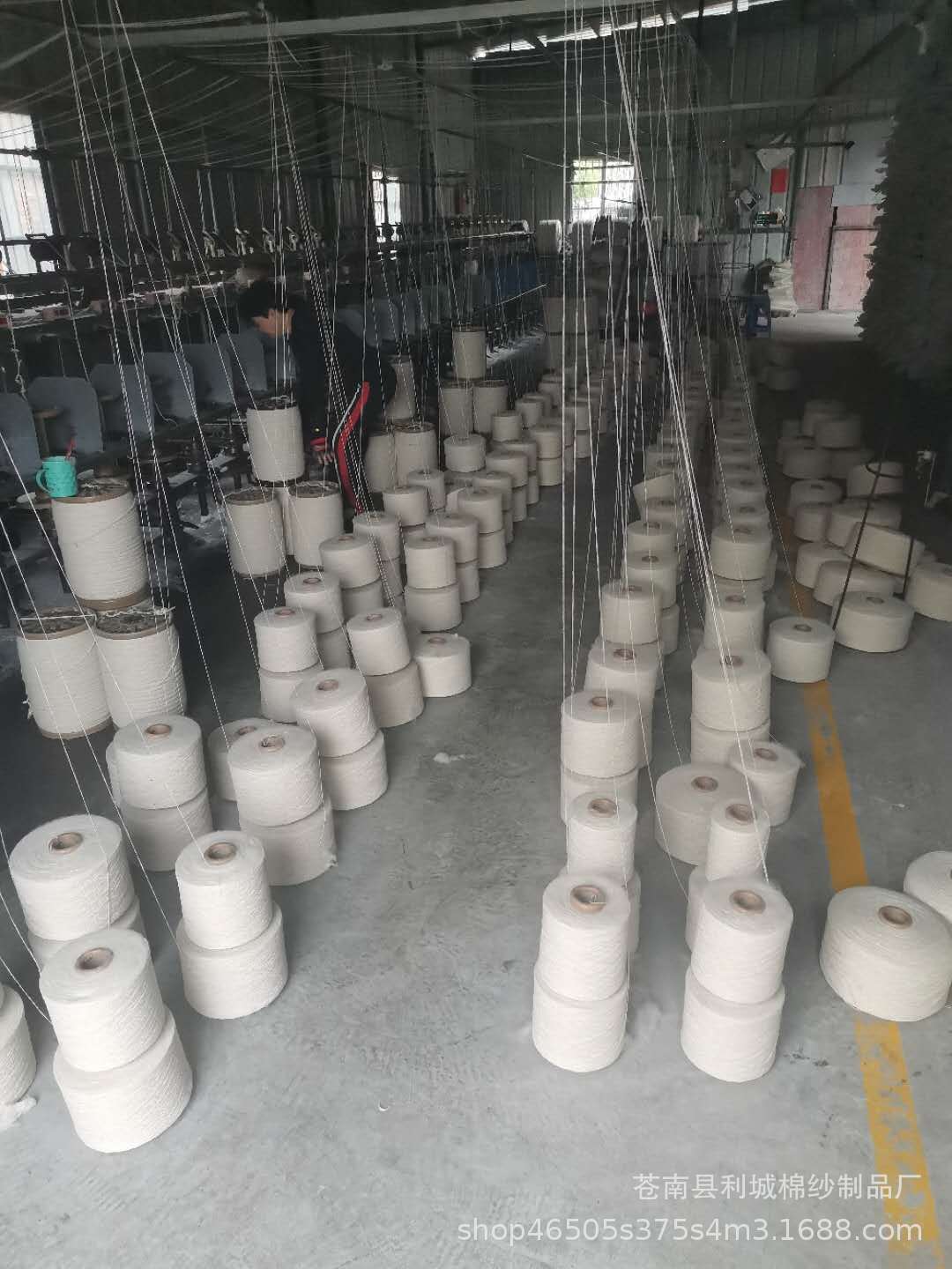 厂家批发纯白拖把棉纱 彩色汽流纺纱并股拖把绳 多种颜色定制