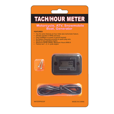 motorcycle Motorboat ATV LCD Induction Tachometer waterproof Tachometer accumulation timer