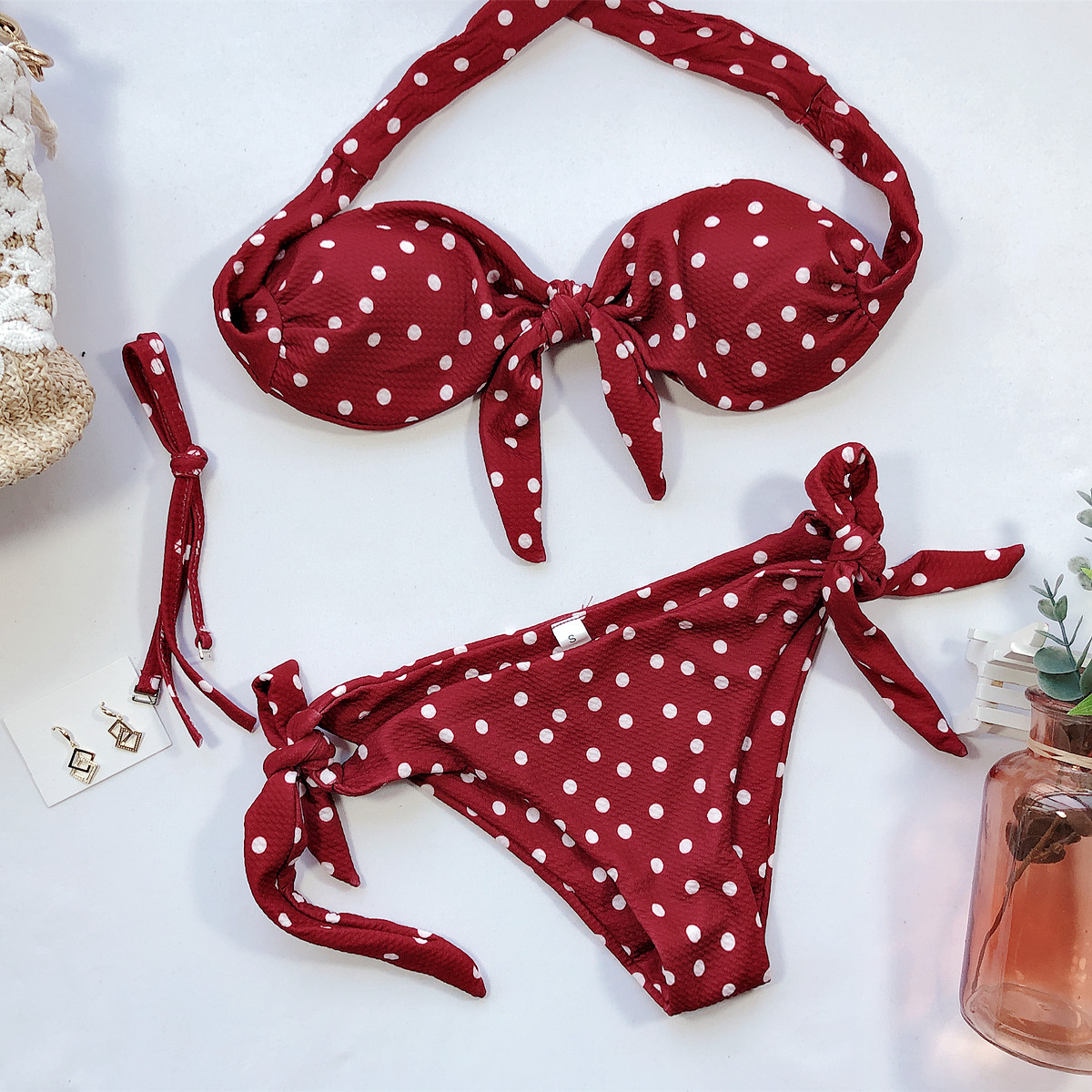 ladies swimsuit hot style polka dot printing sexy split bikini WHOLESALE NSDA180