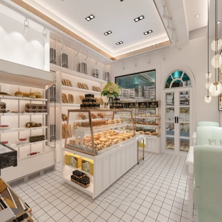 美食广场餐厅餐饮文化设计，大卖场装修设计，商场专柜图纸设计