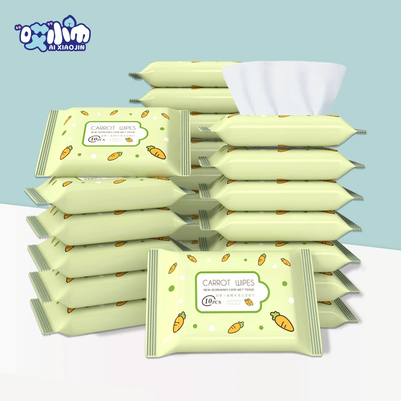 Влажные салфетки, одноразовые чистящие салфетки, 10 шт., Нетканые влажные салфетки, 10 шт., подарки для магазина матери и ребенка