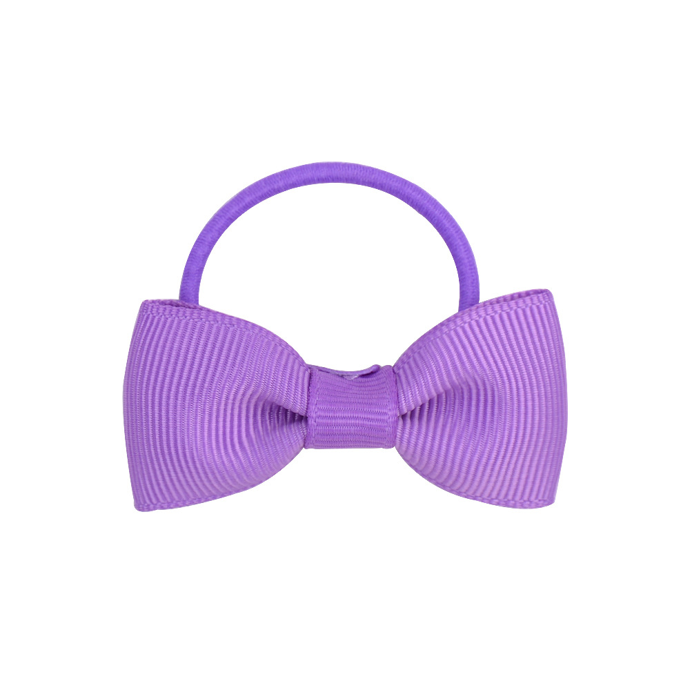 New Solid Color Bow Hair Ring Set display picture 7