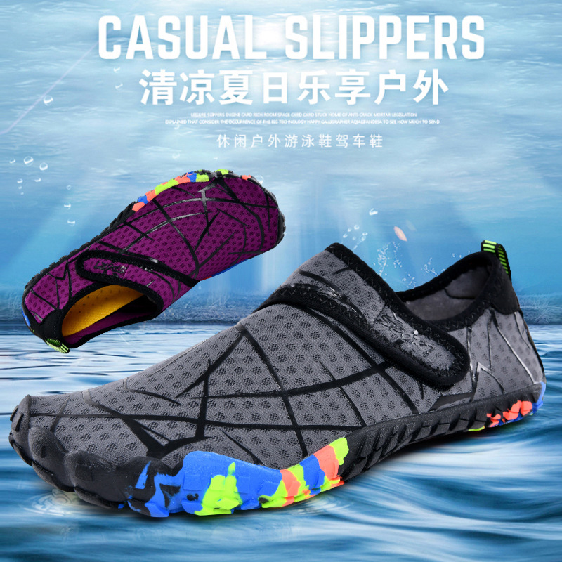 New cross-border outdoor river tracing shoes, fitness sports water shoes, non-slip, breathable, lightweight amphibious shoes, fishing shoes