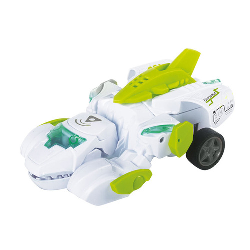 2.4G electric deformation wireless remote control dinosaur chariot with light and music deformation robot model toy
