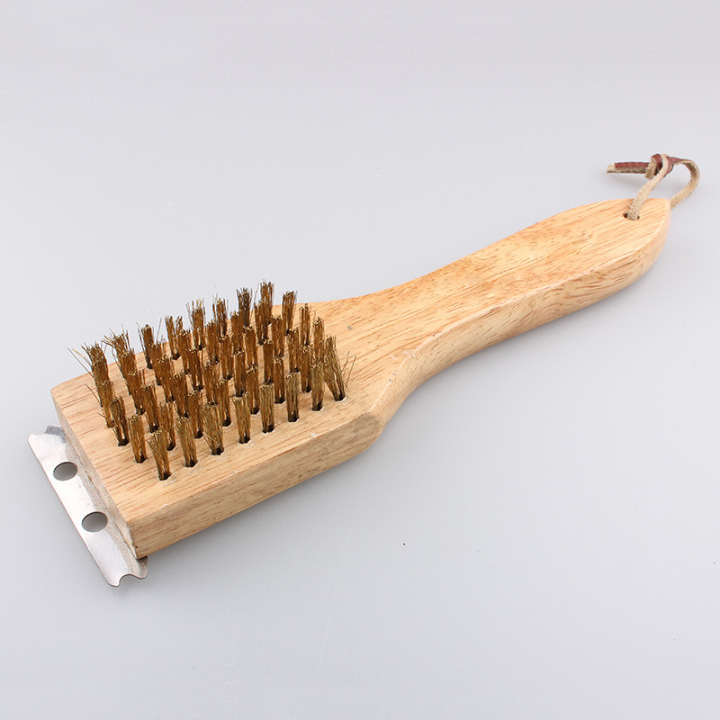 Fábrica directa todo tipo de cepillo de barbacoa cepillo de limpieza barbacoa herramienta cepillo de alambre de cobre cepillo de limpieza de alambre de acero