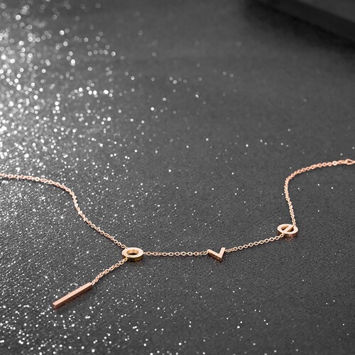 LOVE letter titanium steel anklet female love ladies leg ring jewelry beach anklet accessories internet celebrity
