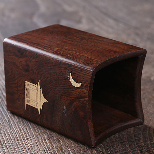 [Inlaid Copper Tea Ceremony] Black Sandalwood Solid Wood Six Gentlemen Set Inlaid Brass Tea Set Solid Wood Tea Spoon Tea Clip Spare Parts