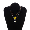 Accessory, pendant from pearl, fashionable universal necklace hip-hop style, European style