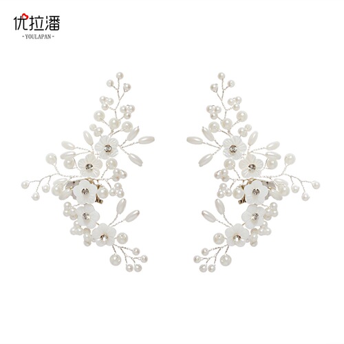 Ulapan bridal shoe buckle shell plum blossom pearl detachable wedding shoes flower shoe accessories HX09