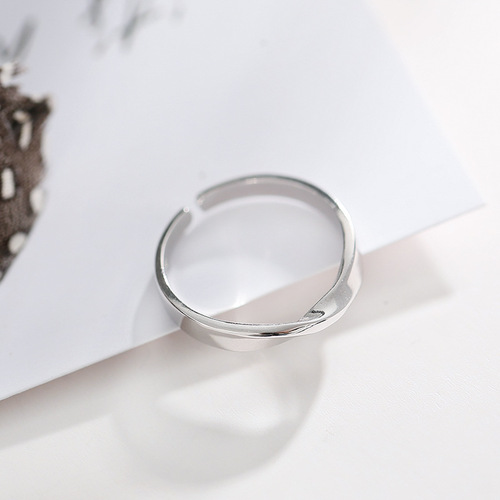 Möbius ring for women Japanese simple personality niche design Bridge of Sighs 925 sterling silver open index finger ring